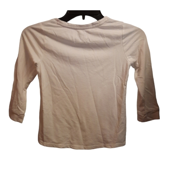 Crown & Ivy Girls White Long Sleeve Tee Size Small - Picture 3 of 5